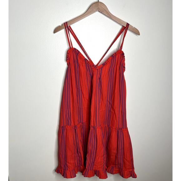Universal Thread Orange and Purple Striped Dress - Picture 1 of 5